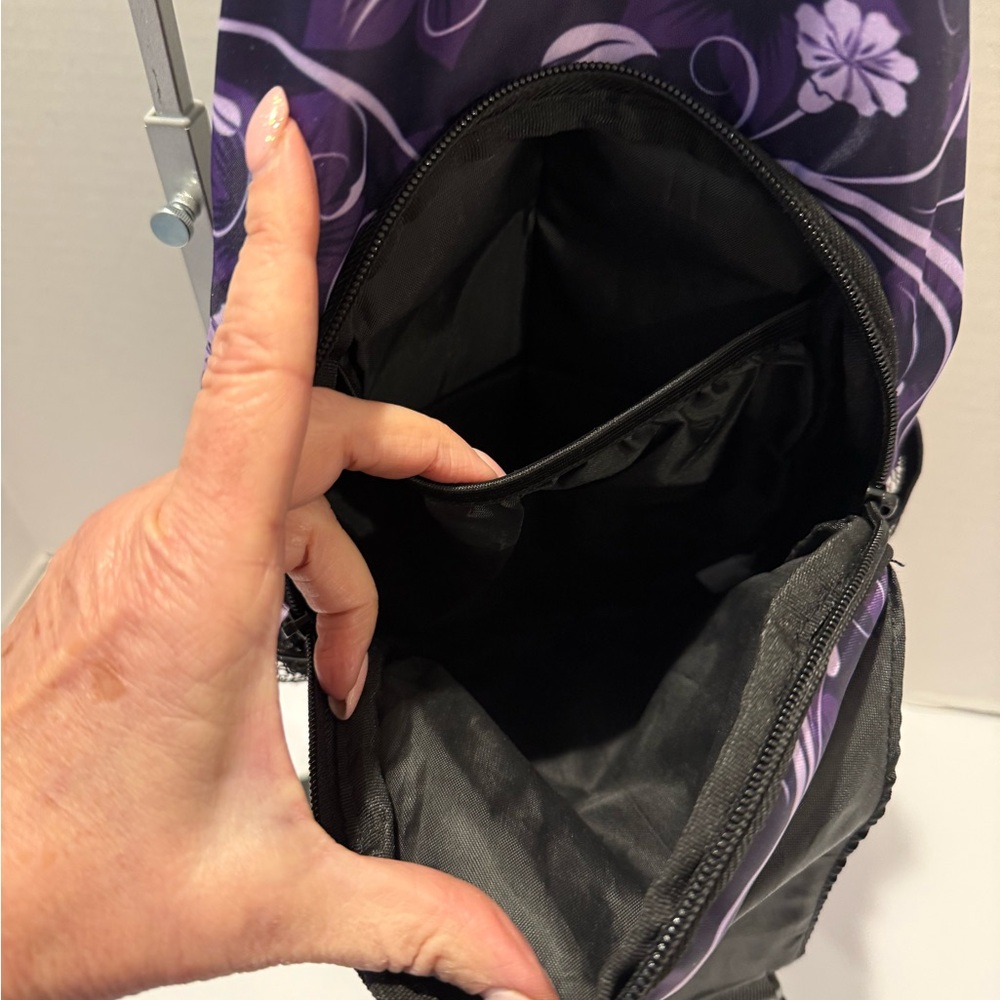 Like New!! Floral Purple Chest Sling Bag - Picture 7 of 15